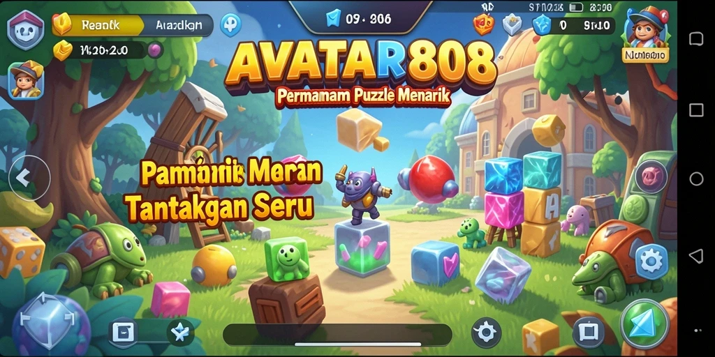 Screenshot menunjukkan gameplay menarik dari AVATAR808 yang penuh tantangan puzzle.