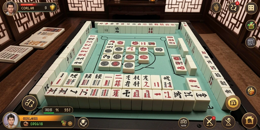 Tangkapan layar gameplay <strong>CORLA188</strong> yang menunjukkan keasyikan bermain Mahjong.