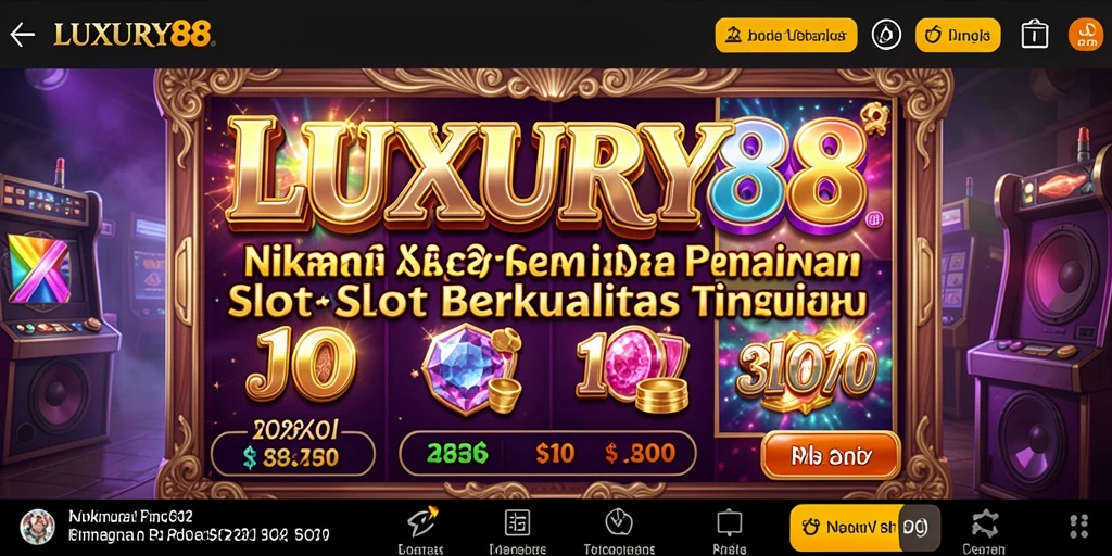 Tampilan menarik dari gameplay Slot LUXURY88 yang memikat.