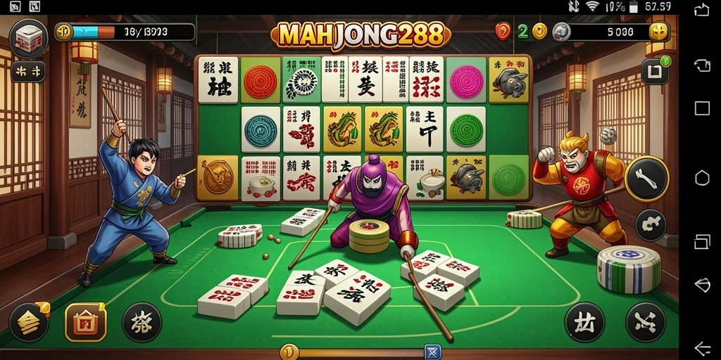 Tampilan gameplay seru dari MAHJONG288 menunjukkan ketegangan dalam olahraga.