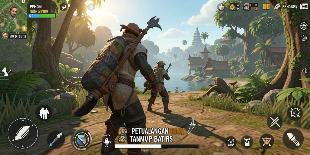 Tampilan luar biasa gameplay PPHOKI dalam dunia terbuka.