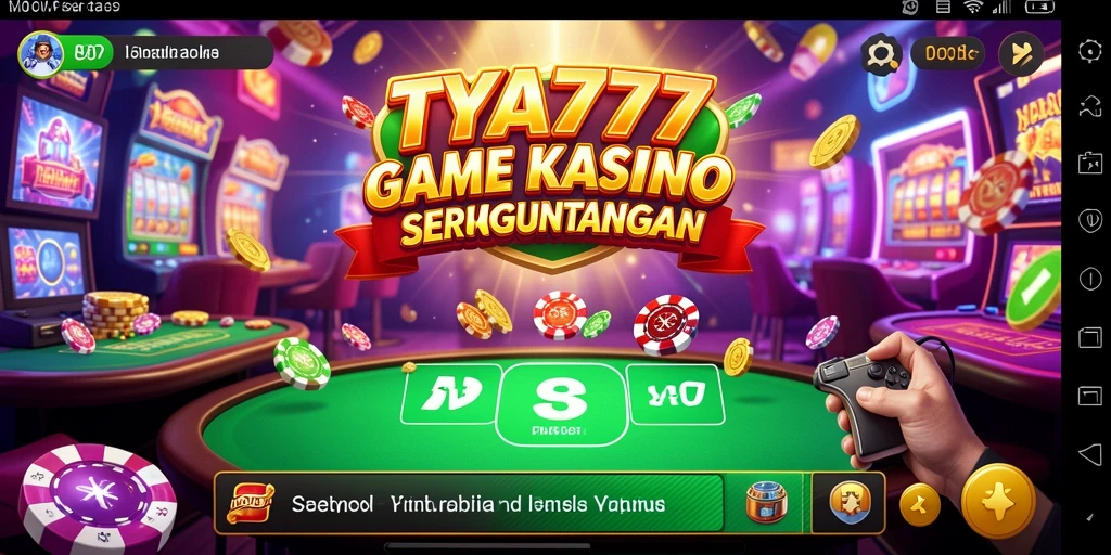 Tampilan menarik gameplay kasino di TYA777.